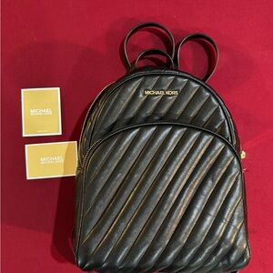 Michael Kors Quilted Black Backpack